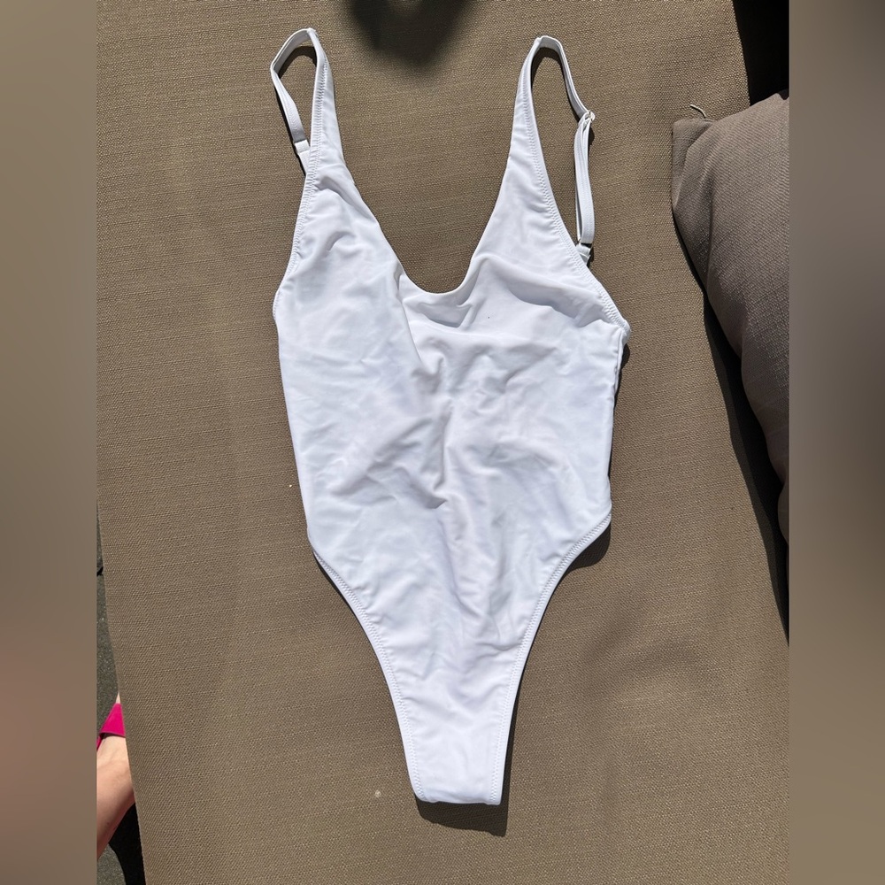 RELLECIGA White One Piece Swimsuit Classic Design